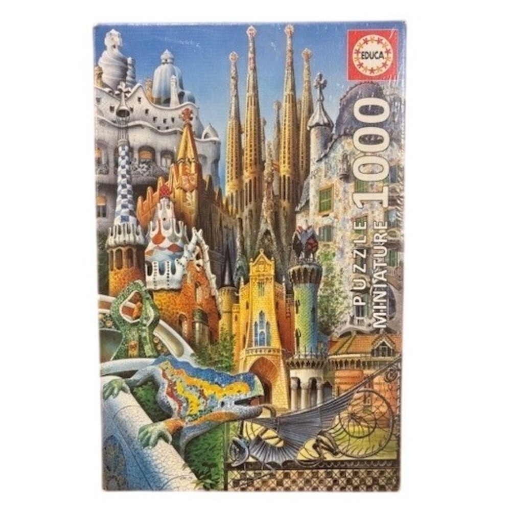 Educa 1000 Piece Miniature Jigsaw Puzzle Gaudi Barcelona Collage 11874 New